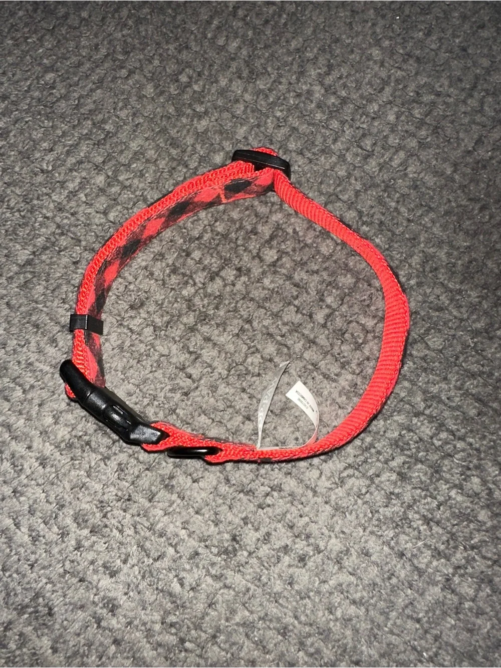 Top-Paw Red And Black Plaid Check Adjustable Collar Size Medium